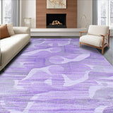 Ultra Soft Area Rug, Non Slip, Stain Resistant, Washable Area Rugs for Living Room, Bedroom, Sleek Minimalist Color Blend(Purple)