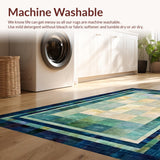 Ultra Soft Area Rug, Non Slip, Stain Resistant, Washable Area Rugs for Living Room, Bedroom, Coastal Sea Turtle Rug: Artistic Beach Theme Rug for Decor(Blue)