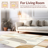 Bermuda Woven Area – Cream Beige Abstract(Beige)