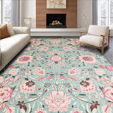 Ultra Soft Area Rug, Non Slip, Stain Resistant, Washable Area Rugs for Living Room, Bedroom, Vibrant Boho Medallion Harmony(Blue)