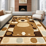 Ultra Soft Area Rug, Non Slip, Stain Resistant, Washable Area Rugs for Living Room, Bedroom, Natural Fiber Textured Look(Brown)