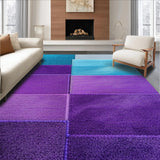 Ultra Soft Area Rug, Non Slip, Stain Resistant, Washable Area Rugs for Living Room, Bedroom, Non-Slip Contemporary Classroom Area Rug(Purple)