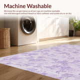 Ultra Soft Area Rug, Non Slip, Stain Resistant, Washable Area Rugs for Living Room, Bedroom, Artistic Floral Inspired Lavender Rug With Water Absorbing Innovative Design(Purple)