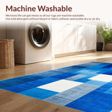 Ultra Soft Area Rug, Non Slip, Stain Resistant, Washable Area Rugs for Living Room, Bedroom, Contemporary High Traffic Dining Area Non-Shedding Carpet(Gray)