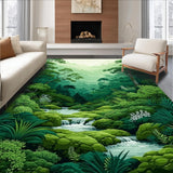 Elegant Abstract Forest Green(Green)