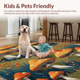 Ultra Soft Area Rug, Non Slip, Stain Resistant, Washable Area Rugs for Living Room, Bedroom, Witchy Aesthetic Beige Entryway Runner Mat(Orange)