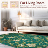 Ultra Soft Area Rug, Non Slip, Stain Resistant, Washable Area Rugs for Living Room, Bedroom, Sophisticated Moss Green Decorative Element(Green)