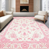 Ultra Soft Area Rug, Non Slip, Stain Resistant, Washable Area Rugs for Living Room, Bedroom, Dreamy Ethereal Blossom Patterns(Pink)