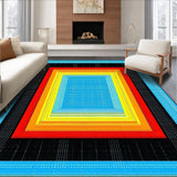 Ultra Soft Area Rug, Non Slip, Stain Resistant, Washable Area Rugs for Living Room, Bedroom, Unique Artistic Gradient Play(Blue)