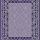 Ultra Soft Area Rug, Non Slip, Stain Resistant, Washable Area Rugs for Living Room, Bedroom, Artful Purple Symmetrical Design(Purple)