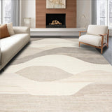 Ultra Soft Area Rug, Non Slip, Stain Resistant, Washable Area Rugs for Living Room, Bedroom, Transitional Earthy Tone Aesthetic(Beige)