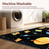 Ultra Soft Area Rug, Non Slip, Stain Resistant, Washable Area Rugs for Living Room, Bedroom, Astronomical Bold Patterned Decor(Yellow)