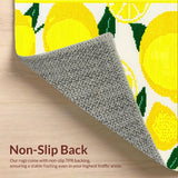 Ultra Soft Area Rug, Non Slip, Stain Resistant, Washable Area Rugs for Living Room, Bedroom, Playful Yellow Sunshine Design(Yellow)