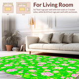Ultra Soft Area Rug, Non Slip, Stain Resistant, Washable Area Rugs for Living Room, Bedroom, Serene Earthy Moss Visuals(Green)