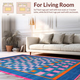 Chic Multicolor Graphic Arrangement(Blue)