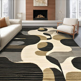 Ultra Soft Area Rug, Non Slip, Stain Resistant, Washable Area Rugs for Living Room, Bedroom, Elegant Rustic Okapi Motif Design(Beige)