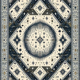 Ultra Soft Area Rug, Non Slip, Stain Resistant, Washable Area Rugs for Living Room, Bedroom, Contemporary Celestial Orb Elements(Beige)