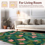 Ultra Soft Area Rug, Non Slip, Stain Resistant, Washable Area Rugs for Living Room, Bedroom, Serene Forest-Themed Visual Appeal(Green)