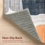 Ultra Soft Area Rug, Non Slip, Stain Resistant, Washable Area Rugs for Living Room, Bedroom, Modern Minimalist Soft Gradient Art(Gray)