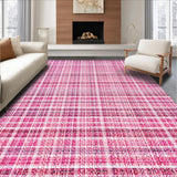 Ultra Soft Area Rug, Non Slip, Stain Resistant, Washable Area Rugs for Living Room, Bedroom, Pink White Bow Rug: Uno Reverse Aesthetic Floor Covering(Pink)