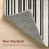Contemporary Black and White Linear Contrast Featuring Bold Stripes(Beige)