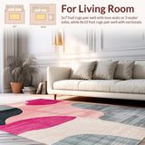 Ultra Soft Area Rug, Non Slip, Stain Resistant, Washable Area Rugs for Living Room, Bedroom, Non-Slip Boho Living Room Meditation Rug(Gray)
