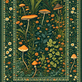 Ultra Soft Area Rug, Non Slip, Stain Resistant, Washable Area Rugs for Living Room, Bedroom, Rustic Insect Botanical Fusion(Green)