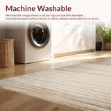 Ultra Soft Area Rug, Non Slip, Stain Resistant, Washable Area Rugs for Living Room, Bedroom, Rustic Textured Jute Weave(Beige)