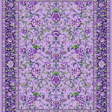 Ultra Soft Area Rug, Non Slip, Stain Resistant, Washable Area Rugs for Living Room, Bedroom, Serene Lavender Leaf Pattern(Purple)