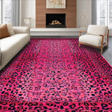 Ultra Soft Area Rug, Non Slip, Stain Resistant, Washable Area Rugs for Living Room, Bedroom, Vibrant Bold Leopard Aesthetic(Pink)