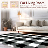 Chic Rustic Checkered Motif(Black)