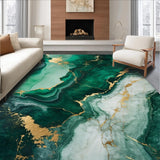 Emerald Grey Marble Abstract Elegance(Green)