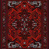 Ultra Soft Area Rug, Non Slip, Stain Resistant, Washable Area Rugs for Living Room, Bedroom, Modern Rustic Castle Aesthetic(Red)