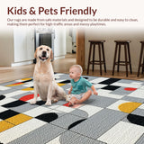 Ultra Soft Area Rug, Non Slip, Stain Resistant, Washable Area Rugs for Living Room, Bedroom, Lighthearted Monochrome Bath Accessory(Gray)