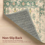 Beige Green Vintage Design Easy Clean Durable Feel(Beige)