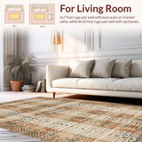 Ultra Soft Area Rug, Non Slip, Stain Resistant, Washable Area Rugs for Living Room, Bedroom, Vivid Textured Animal Print Style(Beige)