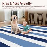 Chic Blue Tiled Geometric Fusion(Blue)