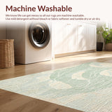 Ultra Soft Area Rug, Non Slip, Stain Resistant, Washable Area Rugs for Living Room, Bedroom, Modern Coastal Area Rug:  Sea Creature Inspired Design(Gray)