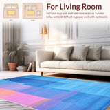 Contemporary Light Blue Geometric Fusion(Blue)
