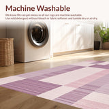 Ultra Soft Area Rug, Non Slip, Stain Resistant, Washable Area Rugs for Living Room, Bedroom, Contemporary Plush Textured Urban Decor(Purple)