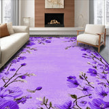 Ultra Soft Area Rug, Non Slip, Stain Resistant, Washable Area Rugs for Living Room, Bedroom, Serene Subtle Purple Design(Purple)
