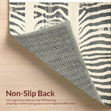 Ultra Soft Area Rug, Non Slip, Stain Resistant, Washable Area Rugs for Living Room, Bedroom, Distressed Neutral Zebra Print Hallway Runner(Beige)