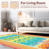 Colorful Retro Geometric Arrangement(Yellow)