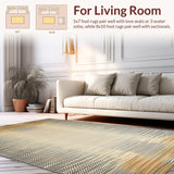 Ultra Soft Area Rug, Non Slip, Stain Resistant, Washable Area Rugs for Living Room, Bedroom, Stylish Neutral Palette Animal Design(Beige)