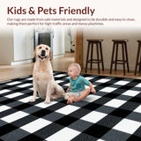 Rustic Black and White Checkered Design(Black)