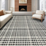 Ultra Soft Area Rug, Non Slip, Stain Resistant, Washable Area Rugs for Living Room, Bedroom, Farmhouse Stripe Accent Rug Bold Layered Porch Pathway Welcome Mat(Gray)