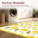 Ultra Soft Area Rug, Non Slip, Stain Resistant, Washable Area Rugs for Living Room, Bedroom, Lively Abstract Nature Embrace(Yellow)