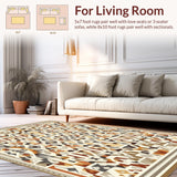 Artisan Crafted Geometric Area with Rich Earthy Tones and Unique(Beige)