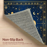 Ultra Soft Area Rug, Non Slip, Stain Resistant, Washable Area Rugs for Living Room, Bedroom, Enchanting Stellar Radiance Style(Blue)