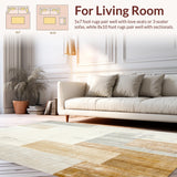 Rustic Modern Shaped Pet Friendly Abstract Beige Cream(Beige)